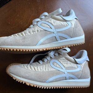 Loewe Tan and White Sneakers Retro-Inspired Design